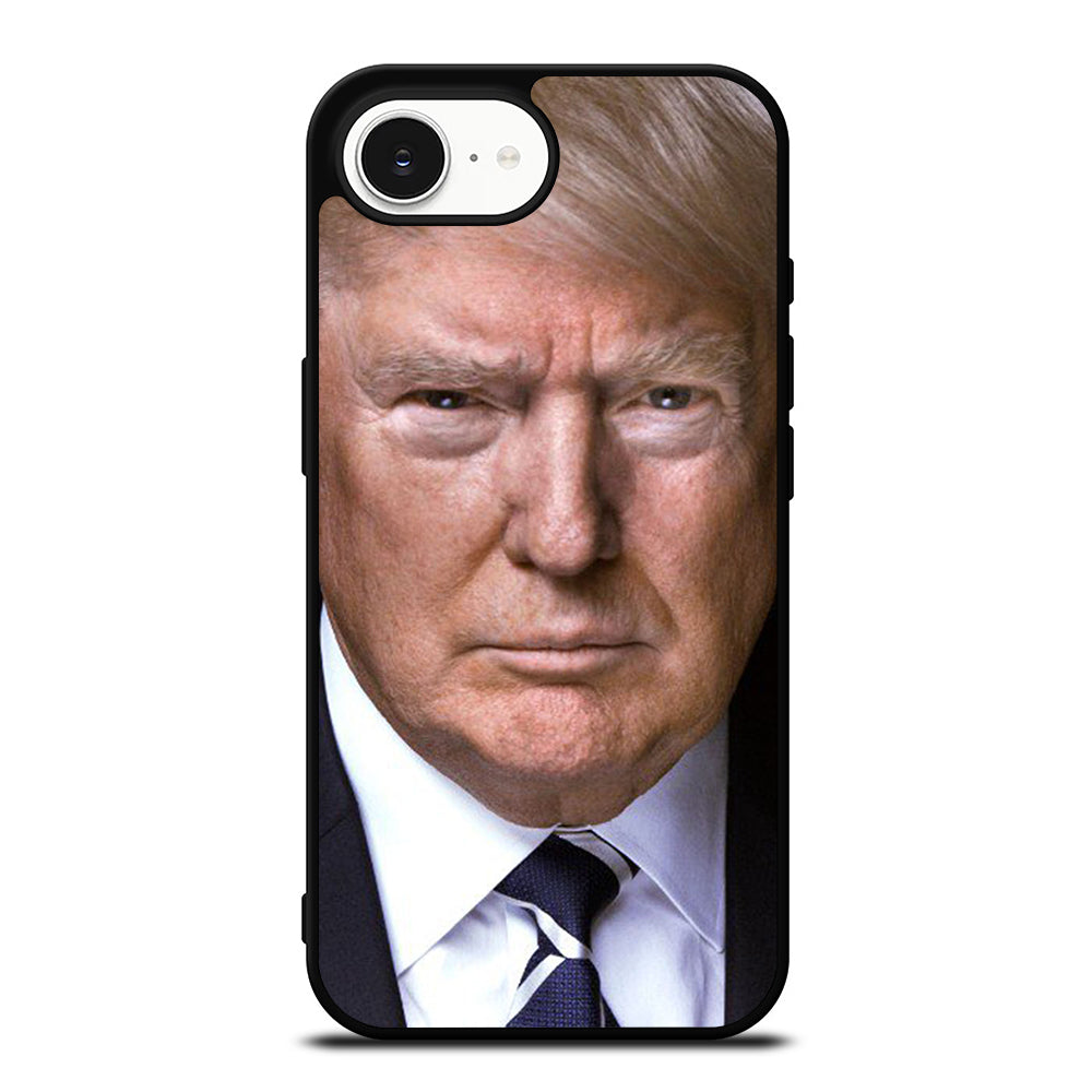 DONALD TRUMP DEEP SIGHT iPhone 16e case black TPU silicone rubber protective cover by Casedear