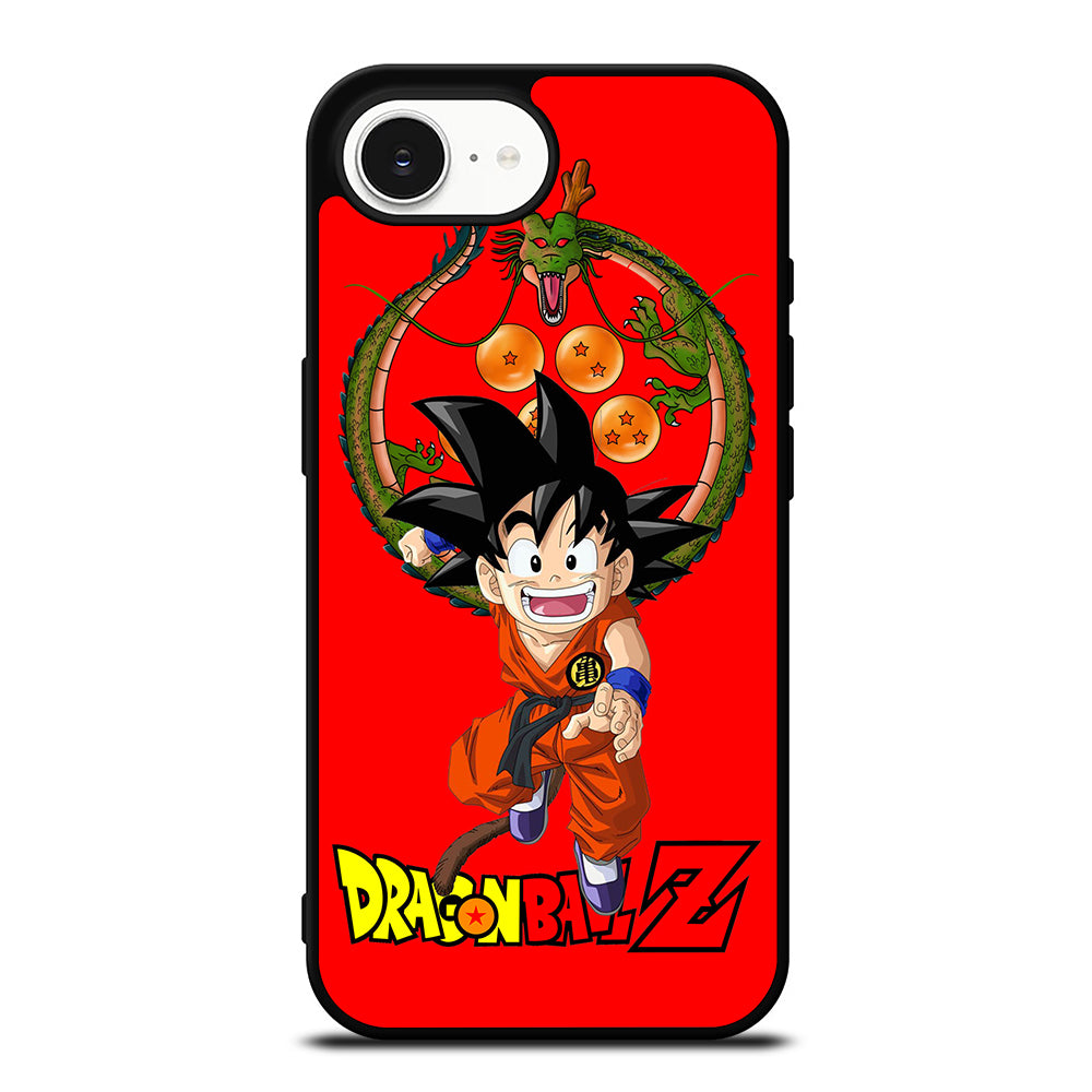 DRAGON BALL Z GOKU iPhone 16e case black TPU silicone rubber protective cover by Casedear