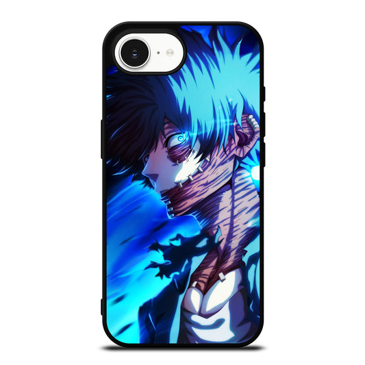 Dabi My Hero Academia Villian Character iPhone 16e case black TPU silicone rubber protective cover by Casedear