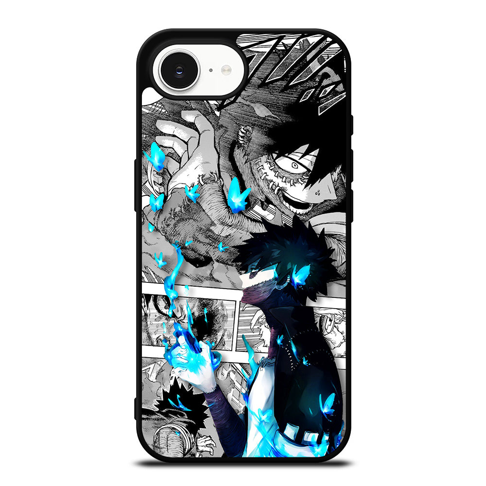 Dabi My Hero Academia Villian Comic iPhone 16e case black TPU silicone rubber protective cover by Casedear