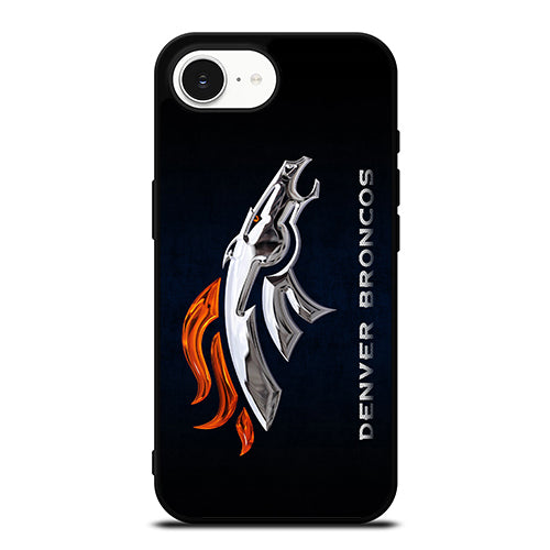 Denver Broncos Wallpaper iPhone 16e case black TPU silicone rubber protective cover by Casedear
