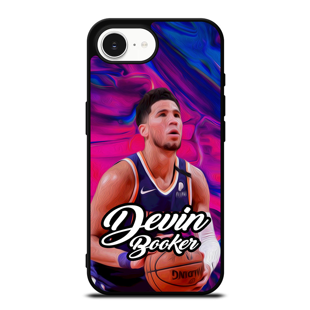 Devin Bookers Phoenix Suns iPhone 16e case black TPU silicone rubber protective cover by Casedear