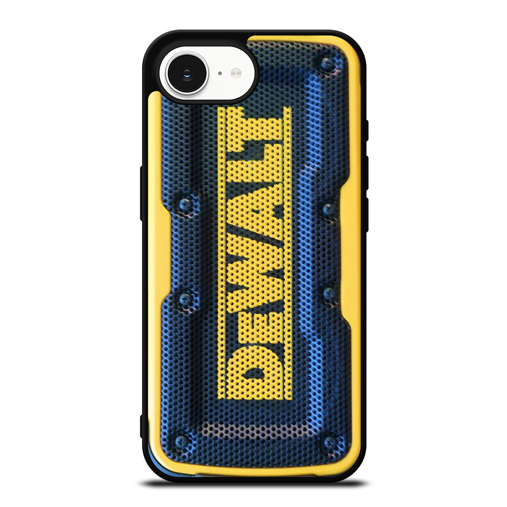 Dewalt Jobsite Bluetooth Wallpaper iPhone 16e case black TPU silicone rubber protective cover by Casedear