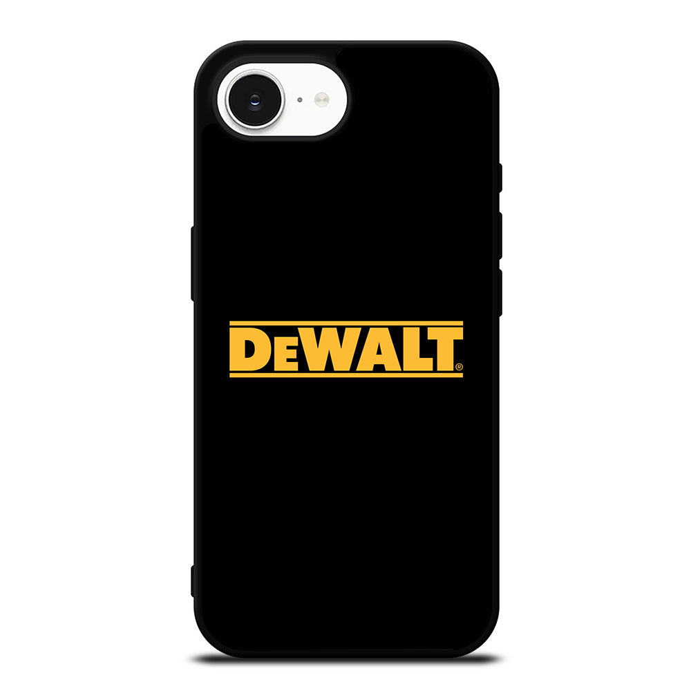 Dewalt Logo iPhone 16e case black TPU silicone rubber protective cover by Casedear