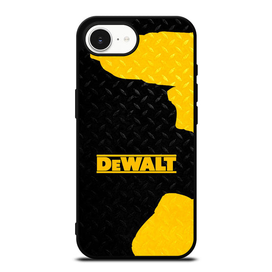 Dewalt Wallpaper iPhone 16e case black TPU silicone rubber protective cover by Casedear