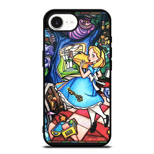 Disney Alice Story iPhone 16e case black TPU silicone rubber protective cover by Casedear