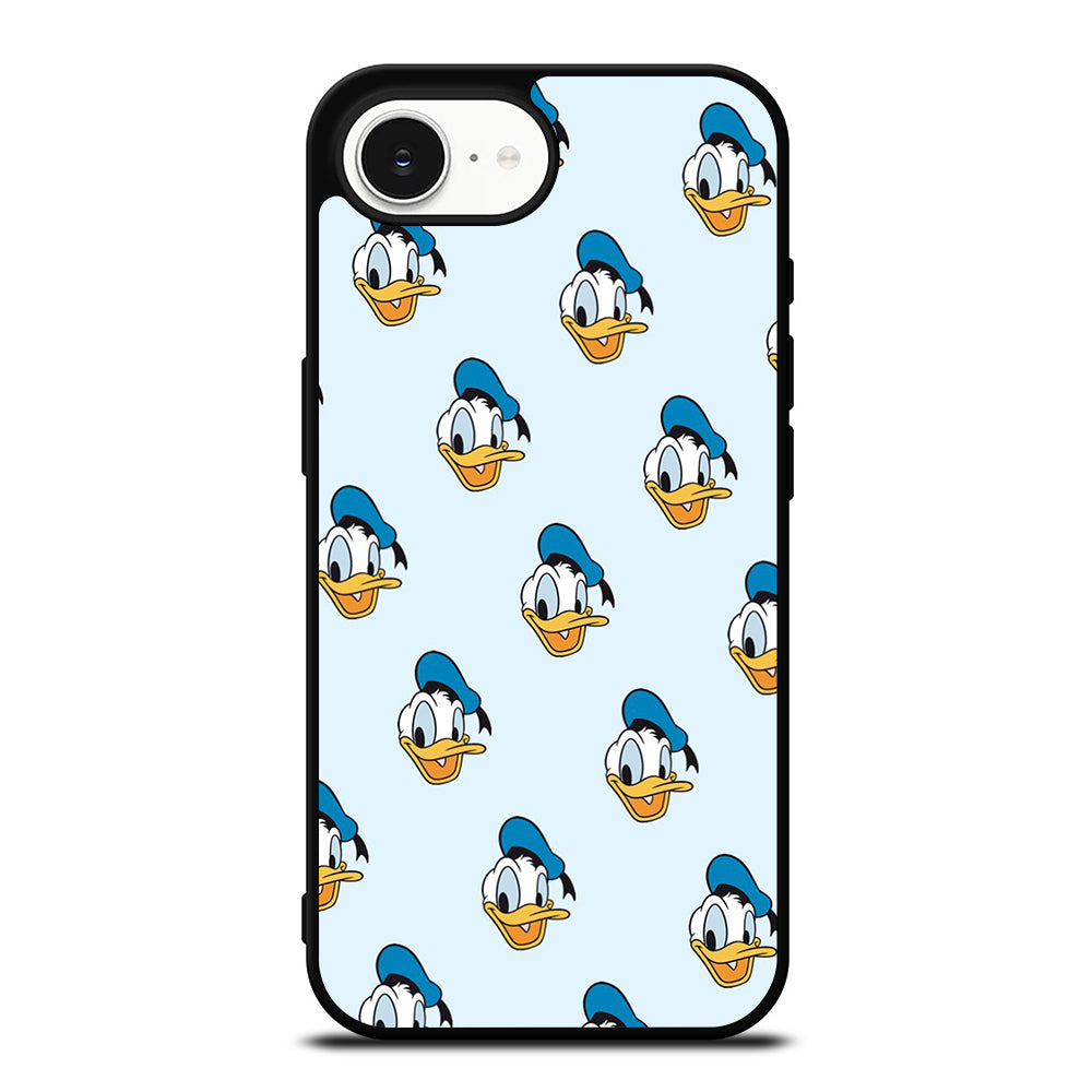 Donald Duck Face iPhone 16e case black TPU silicone rubber protective cover by Casedear