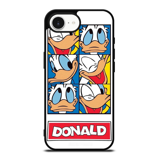 Donald Duck iPhone 16e case black TPU silicone rubber protective cover by Casedear