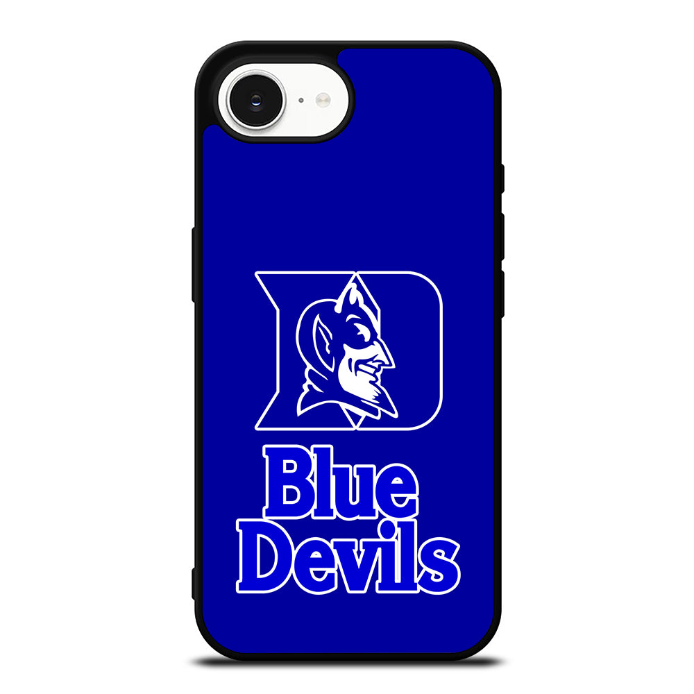 Duke Blue Devils Logo iPhone 16e case black TPU silicone rubber protective cover by Casedear
