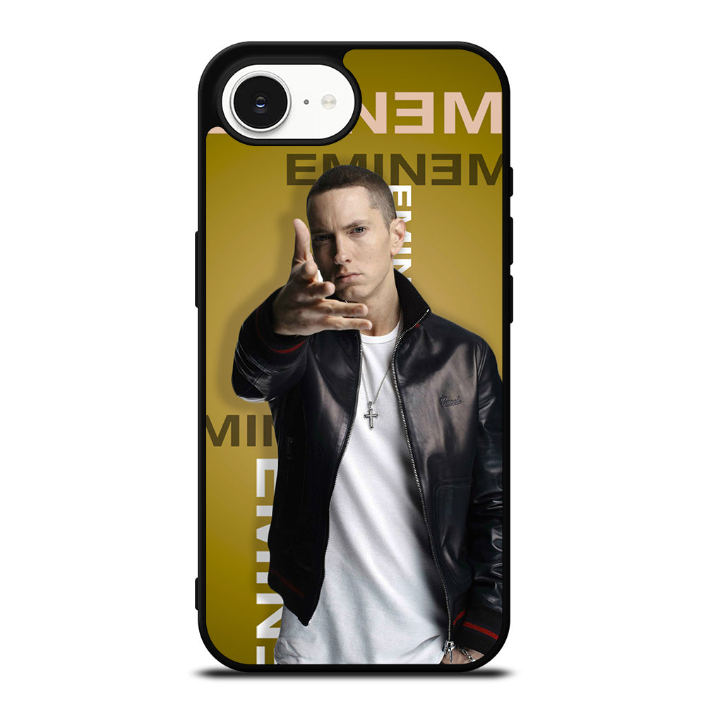EMINEM IN RED iPhone 16e case black TPU silicone rubber protective cover by Casedear