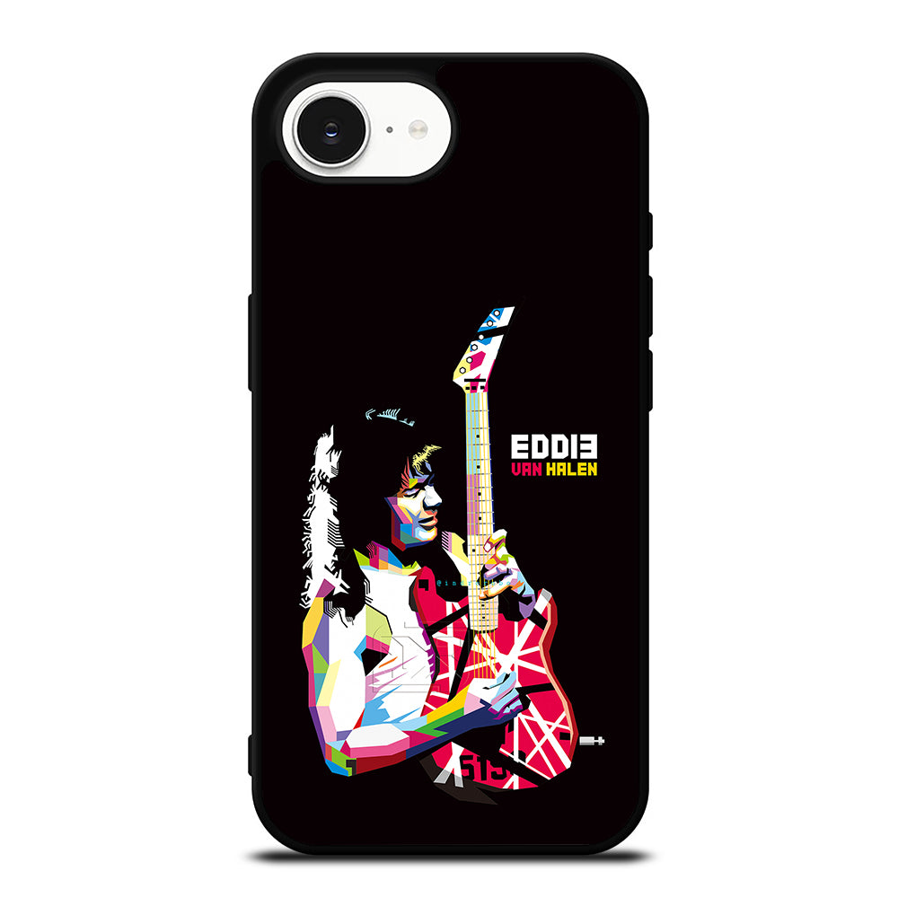 Eddie Van Halen Color iPhone 16e case black TPU silicone rubber protective cover by Casedear
