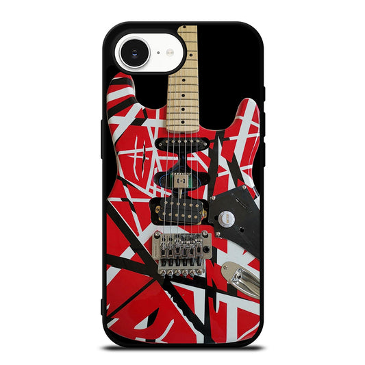 Eddie Van Halen Legendary Guitar iPhone 16e case black TPU silicone rubber protective cover by Casedear