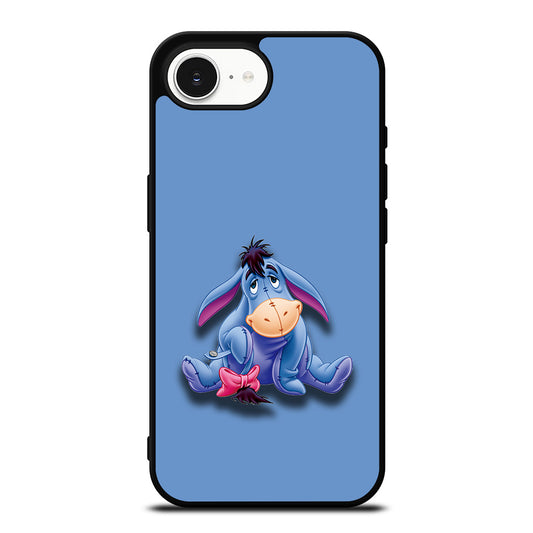 Eeyore Donkey iPhone 16e case black TPU silicone rubber protective cover by Casedear