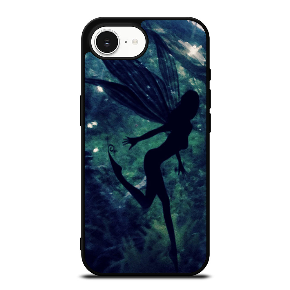 FAIRY DRAGONFLIES SHADOW iPhone 16e case black TPU silicone rubber protective cover by Casedear