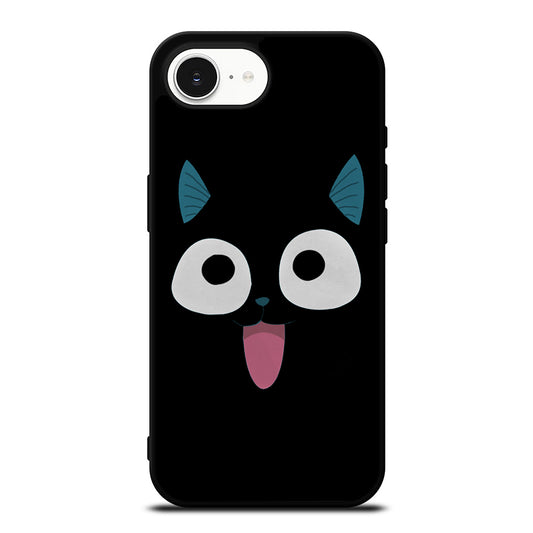 FAIRY TAIL HAPPY BLACK CHARACTER iPhone 16e case black TPU silicone rubber protective cover by Casedear