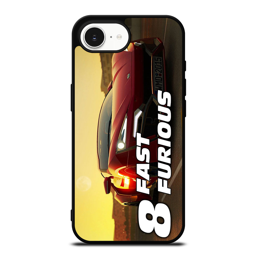 FAST AND FURIOUS 8 iPhone 16e case black TPU silicone rubber protective cover by Casedear