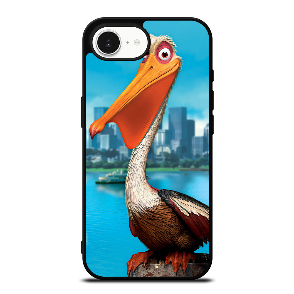 FINDING NEMO NIGEL iPhone 16e case black TPU silicone rubber protective cover by Casedear