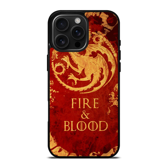 FIRE & BLOOD iPhone 16 Pro Max Case