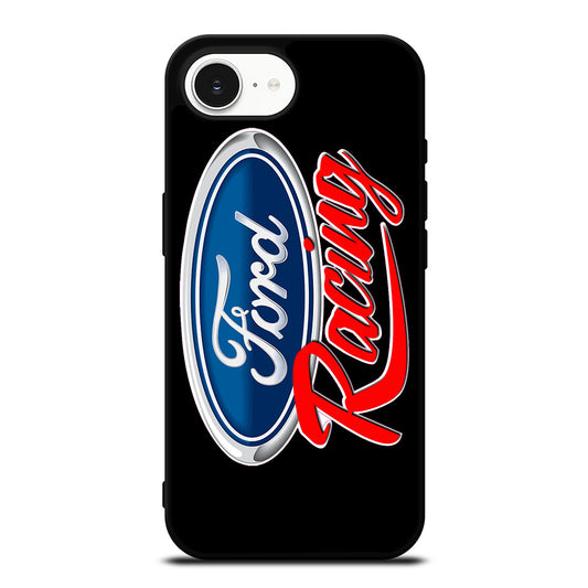 FORD RACING LANDSCAPE LOGO iPhone 16e case black TPU silicone rubber protective cover by Casedear