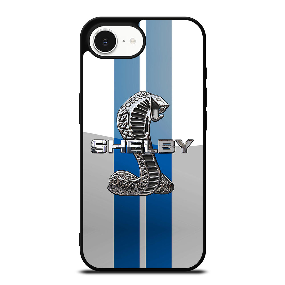 FORD SHELBY COBRA BADGE iPhone 16e case black TPU silicone rubber protective cover by Casedear