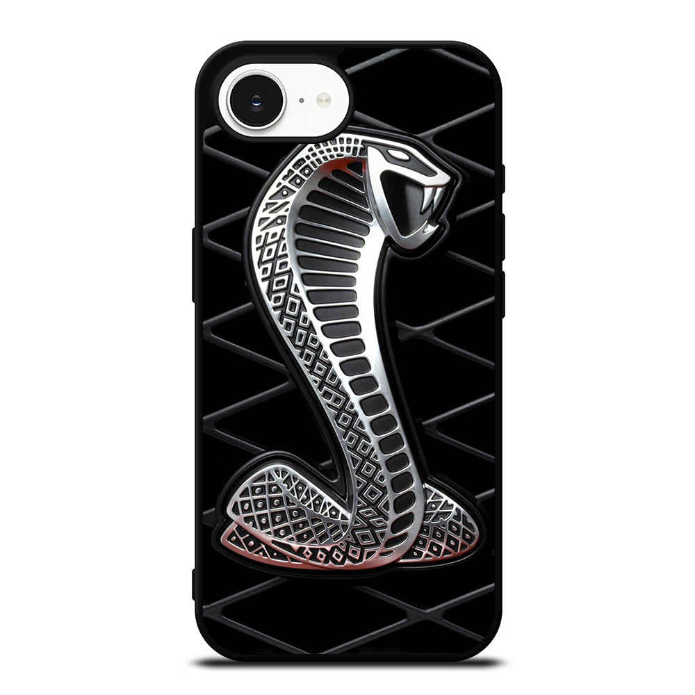 FORD SHELBY COBRA MUSTANG iPhone 16e case black TPU silicone rubber protective cover by Casedear