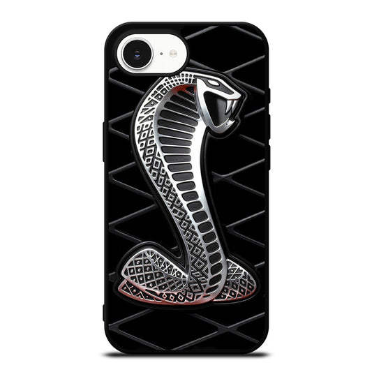 FORD SHELBY COBRA MUSTANG iPhone 16e case black TPU silicone rubber protective cover by Casedear