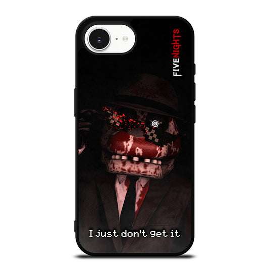 Five Nights At Freddy's Icon iPhone 16e case black TPU silicone rubber protective cover by Casedear