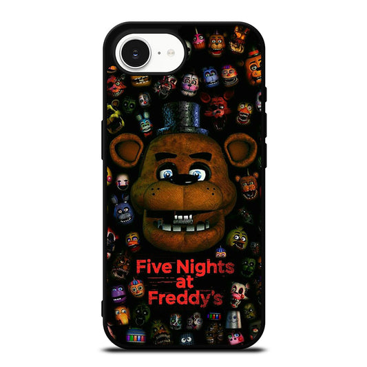 Five Nights At Freddy's Poster iPhone 16e case black TPU silicone rubber protective cover by Casedear