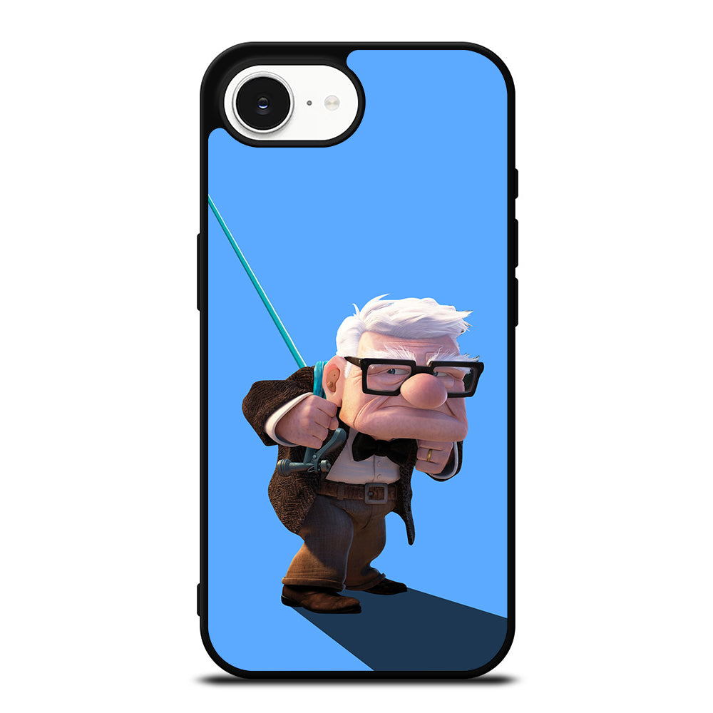 Frederickson Cartoon Flat iPhone 16e case black TPU silicone rubber protective cover by Casedear