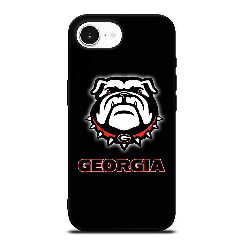 GEORGIA BULLDOGS LOGO iPhone 16e case black TPU silicone rubber protective cover by Casedear
