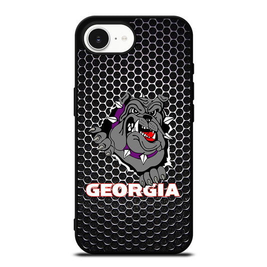 GEORGIA BULLDOGS SHIELD iPhone 16e case black TPU silicone rubber protective cover by Casedear