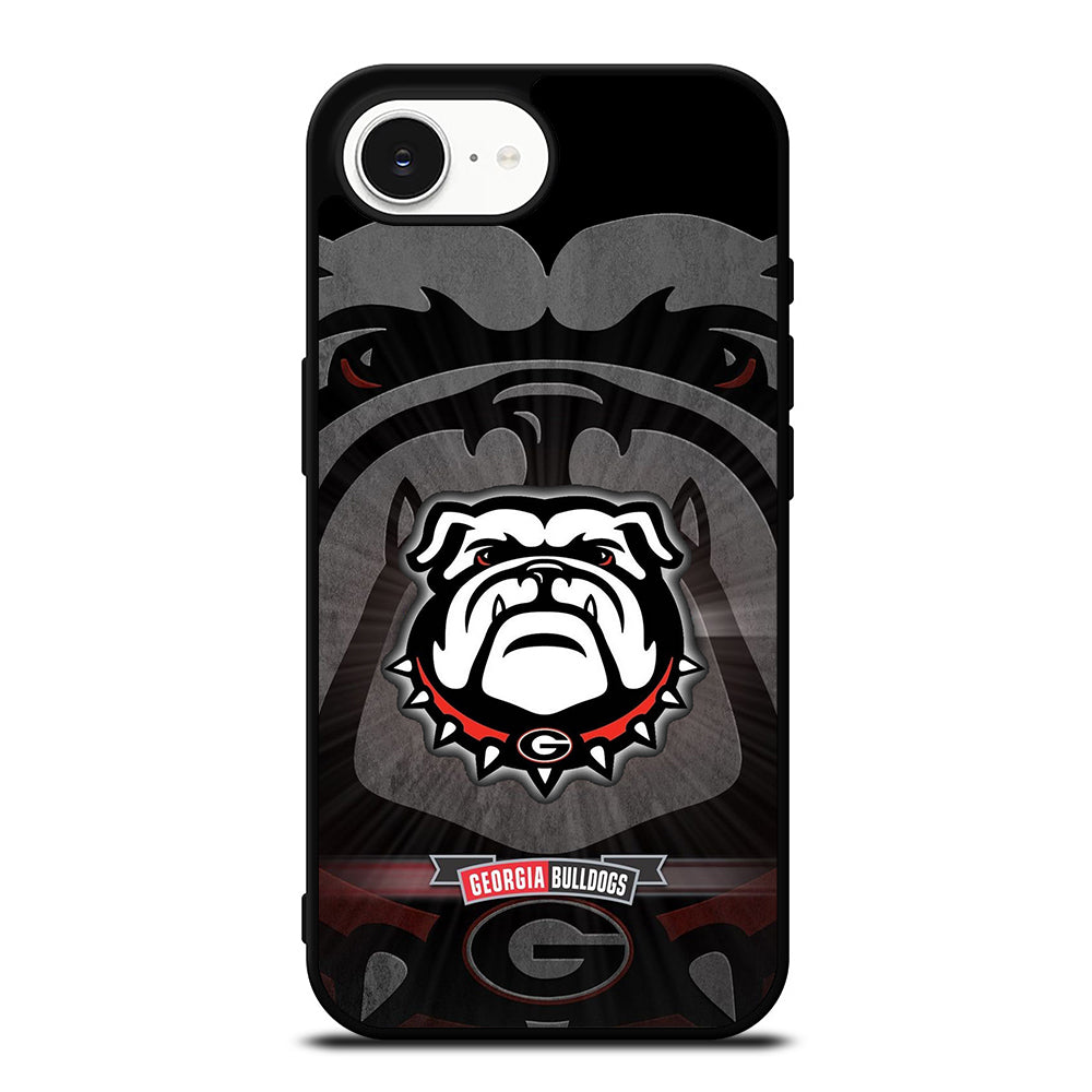 GEORGIA BULLDOGS UNIVERSITY iPhone 16e case black TPU silicone rubber protective cover by Casedear