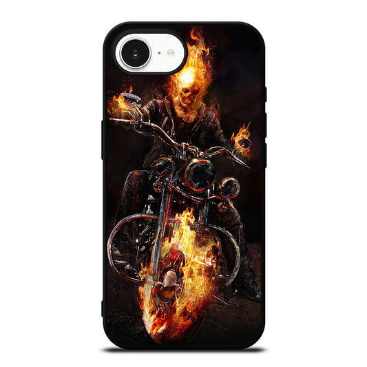 GHOST RIDER iPhone 16e case black TPU silicone rubber protective cover by Casedear