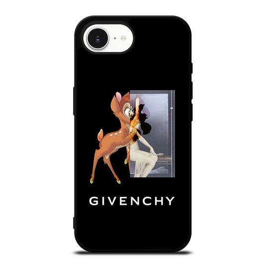 GIVENCHY BAMBI iPhone 16e case black TPU silicone rubber protective cover by Casedear
