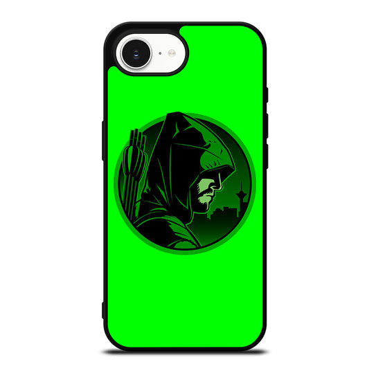 GREEN ARROW PICTURE iPhone 16e case black TPU silicone rubber protective cover by Casedear