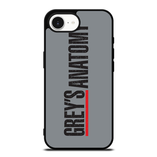 GREY'S ANATOMY iPhone 16e case black TPU silicone rubber protective cover by Casedear