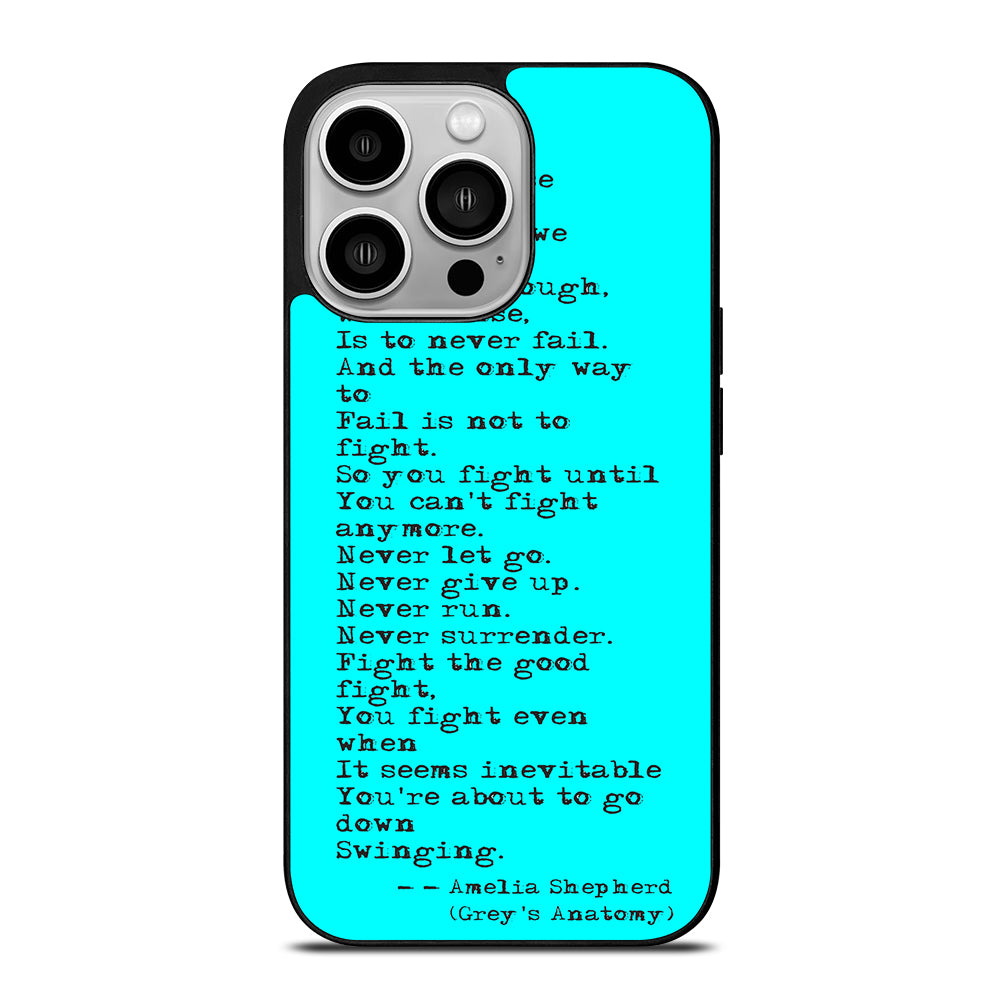 GREY'S ANATOMY QUOTES iPhone 14 Pro Case