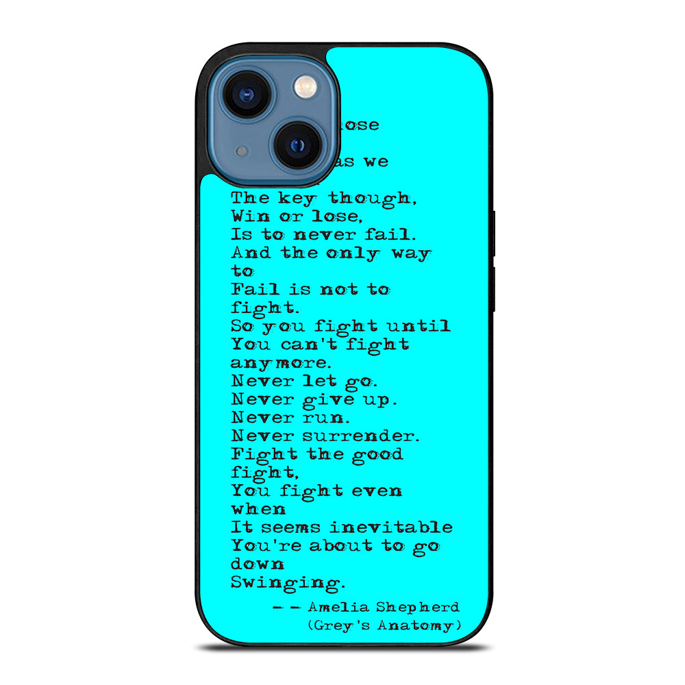 GREY'S ANATOMY QUOTES iPhone 14 Case