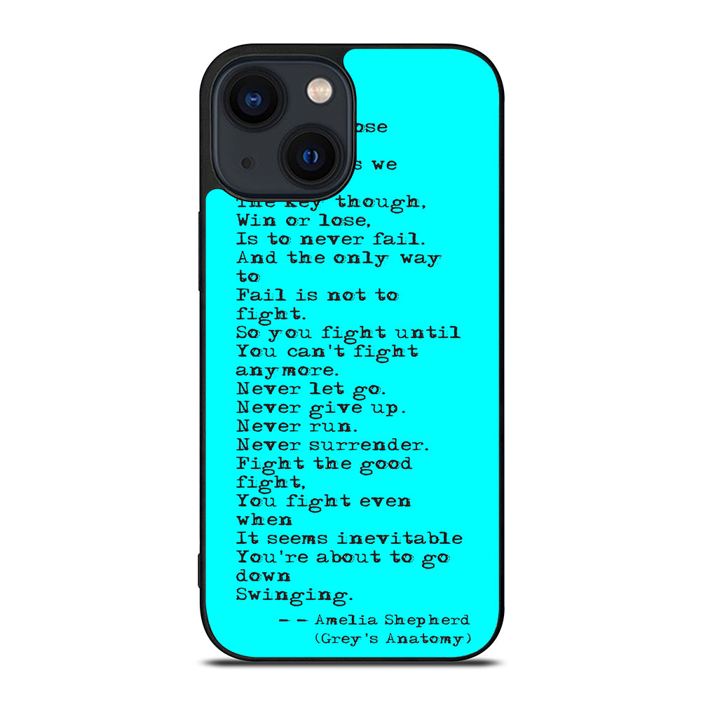 GREY'S ANATOMY QUOTES iPhone 14 Plus Case