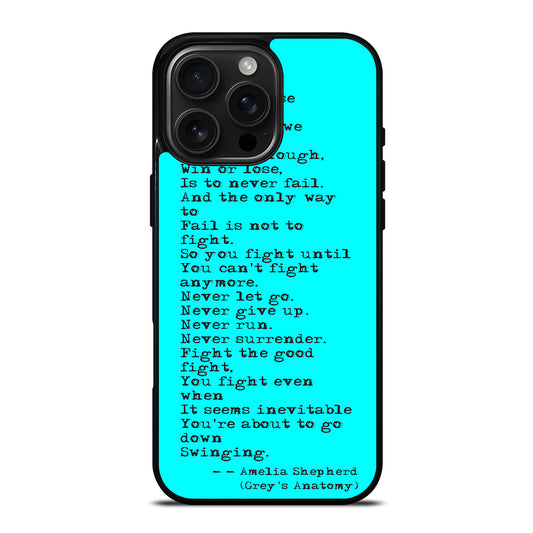 GREY'S ANATOMY QUOTES iPhone 16 Pro Max Case