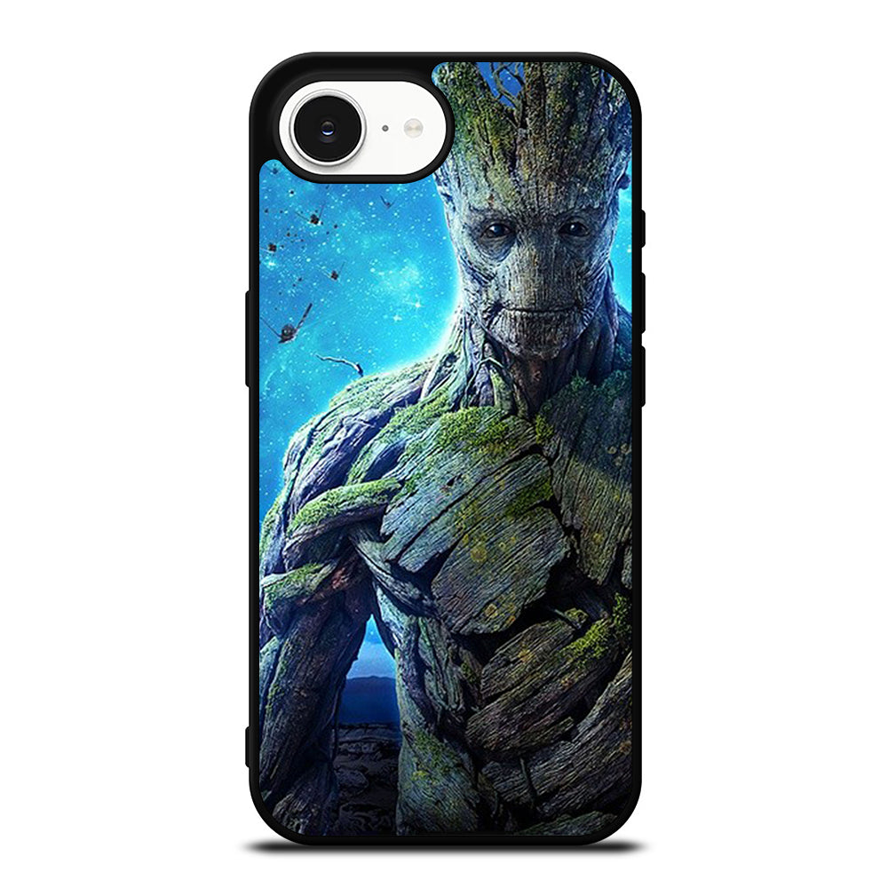 GUARDIANS OF THE GALAXY GROOT iPhone 16e case black TPU silicone rubber protective cover by Casedear