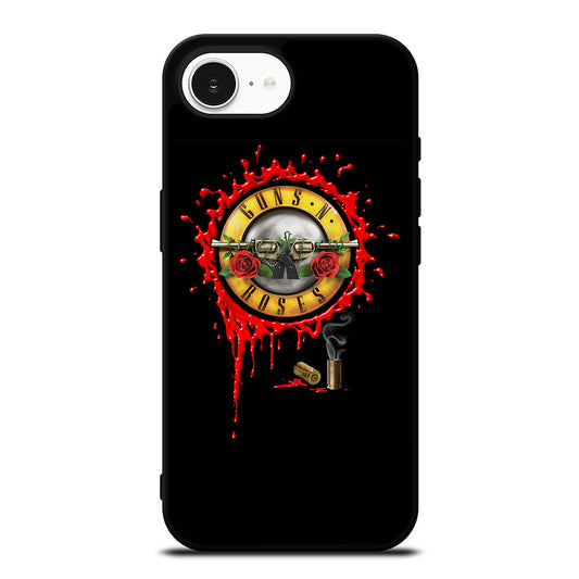 GUNS N ROSES CASE iPhone 16e case black TPU silicone rubber protective cover by Casedear