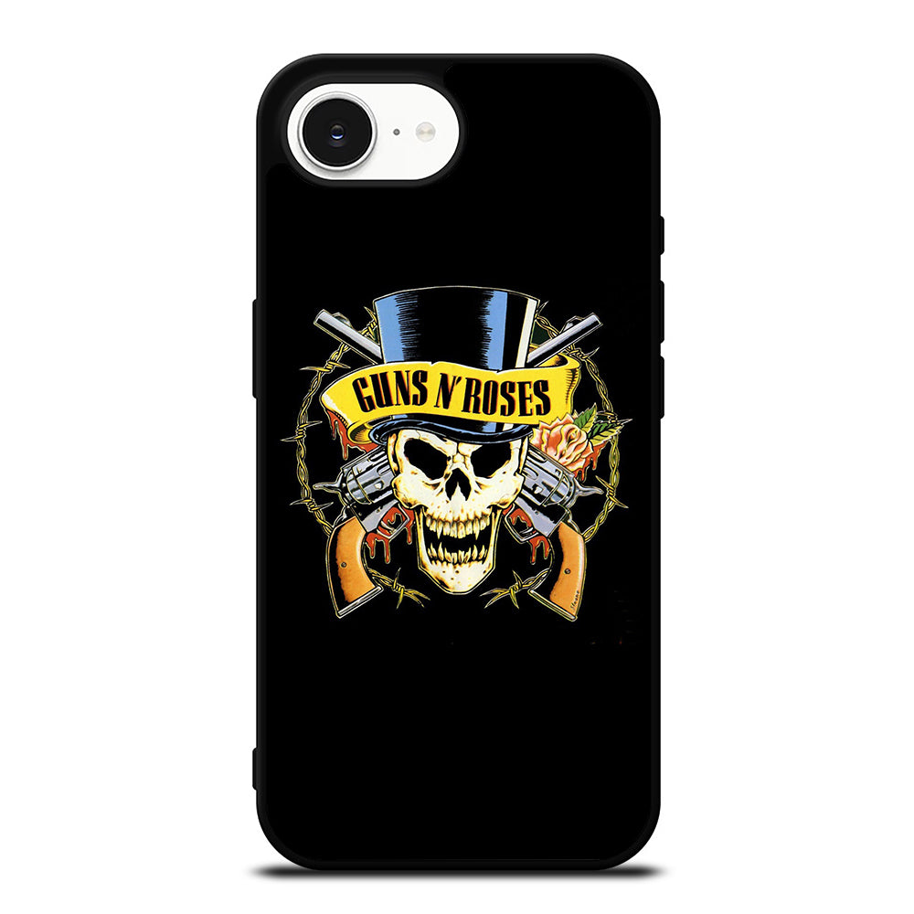 GUNS N ROSES EMBLEM iPhone 16e case black TPU silicone rubber protective cover by Casedear