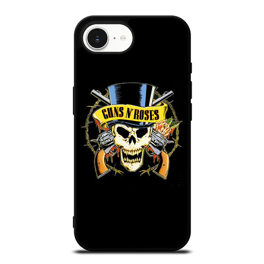 GUNS N ROSES EMBLEM iPhone 16e case black TPU silicone rubber protective cover by Casedear