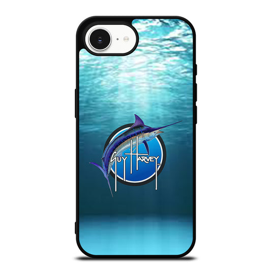 GUY HARVEY ICON iPhone 16e case black TPU silicone rubber protective cover by Casedear
