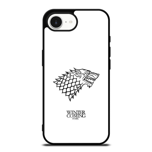 Game Of Thrones Great House Stark iPhone 16e case black TPU silicone rubber protective cover by Casedear