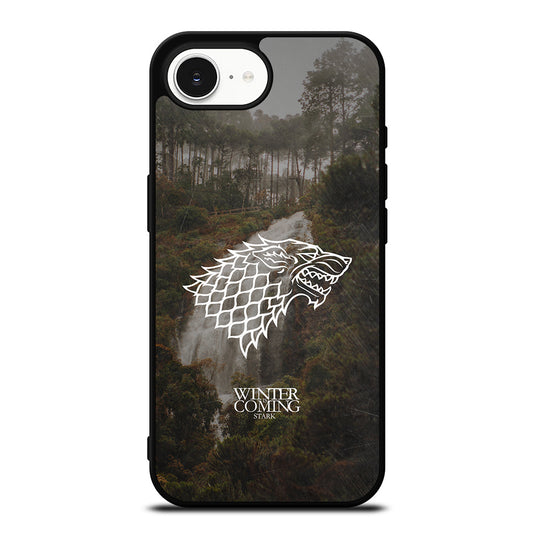 Game Of Thrones House Stark in Nature iPhone 16e case black TPU silicone rubber protective cover by Casedear