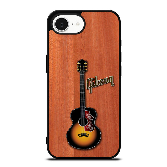 Gibson Guitar iPhone 16e case black TPU silicone rubber protective cover by Casedear