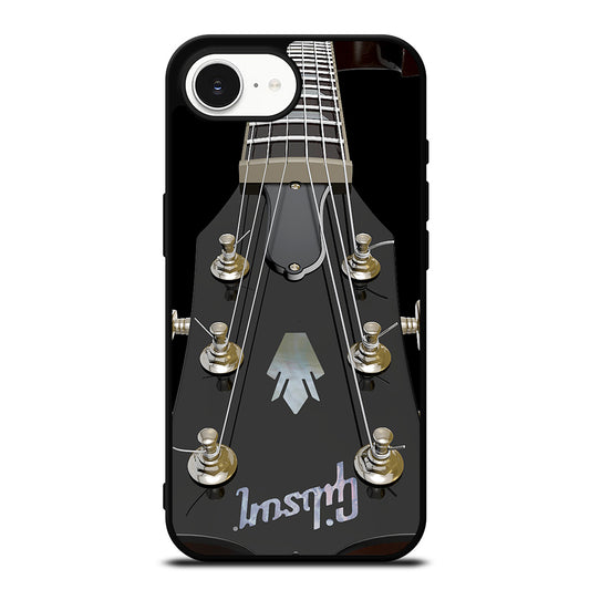 Gibson SG Guitar iPhone 16e case black TPU silicone rubber protective cover by Casedear