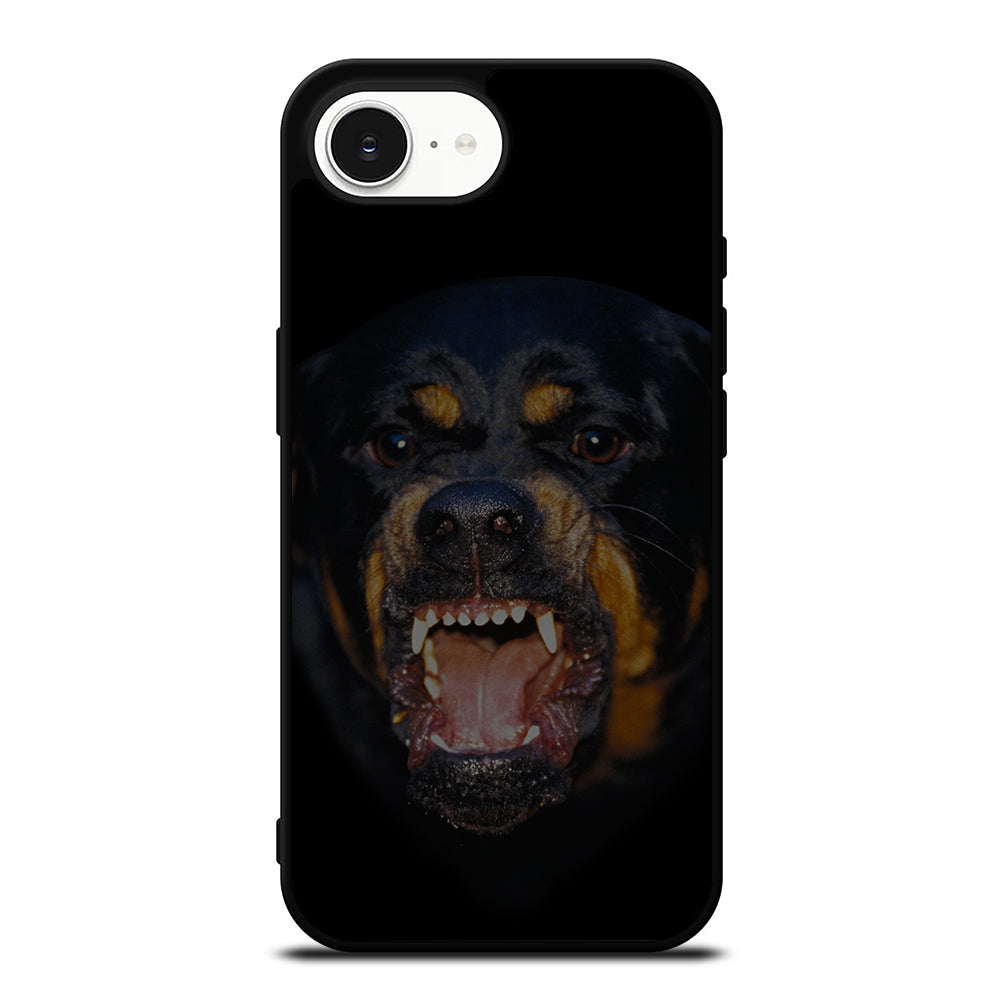 Givenchy Rottweiler Dog iPhone 16e case black TPU silicone rubber protective cover by Casedear